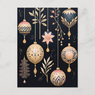 Festivals Baubles Weihnachtsgrüßkarte Postkarte