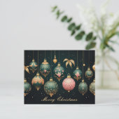 Festivals Baubles Weihnachtsgrüßkarte Postkarte (Stehend Vorderseite)