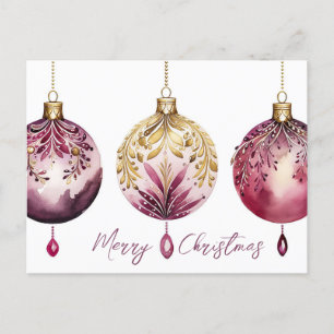 Festivals Baubles Weihnachtsgrüßkarte Postkarte