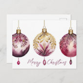 Festivals Baubles Weihnachtsgrüßkarte Postkarte (Vorne/Hinten)