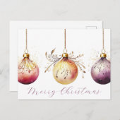 Festivals Baubles Weihnachtsgrüßkarte Postkarte (Vorne/Hinten)