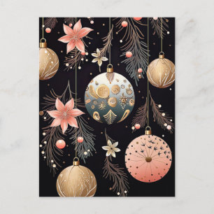 Festivals Baubles Weihnachtsgrüßkarte Postkarte