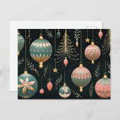 Festivals Baubles Weihnachtsgrüßkarte Postkarte (Vorne/Hinten)