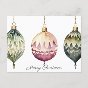Festivals Baubles Weihnachtsgrüßkarte Postkarte