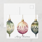 Festivals Baubles Weihnachtsgrüßkarte Postkarte (Vorne/Hinten)
