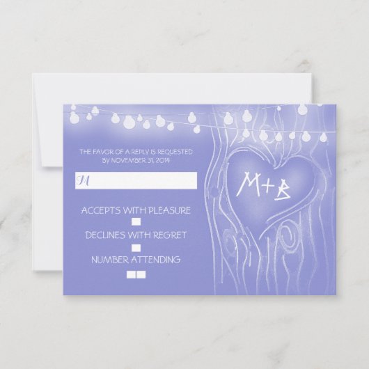 Festivals Baum elegante Hochzeitskarte RSVP Karte (Vorderseite)