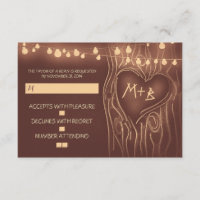 Festivals Baum elegante Hochzeitskarte RSVP
