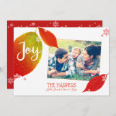 Festivals Blätter Foto Feiertagskarte (Vorne/Hinten)