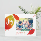 Festivals Blätter Foto Feiertagskarte (Stehend Vorderseite)