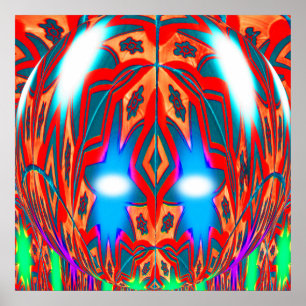 Festivals, blaue Sternenkunst Poster