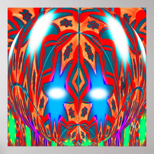 Festivals, blaue Sternenkunst Poster (Vorne)
