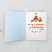 Festivals Blonde haarierte Weihnachtsprinzessin Feiertagskarte (Innenseite)