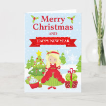 Festivals Blonde haarierte Weihnachtsprinzessin