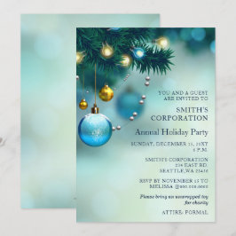 Festivals Blue Christmas Corporate Holiday Party Einladung