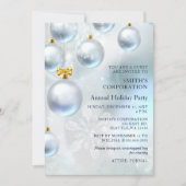 Festivals Blue Christmas Corporate Holiday Party i Einladung (Vorderseite)