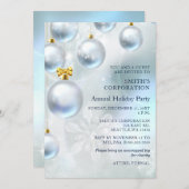 Festivals Blue Christmas Corporate Holiday Party i Einladung (Vorne/Hinten)