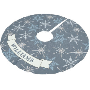 Festivals Blue Snowflake Weihnachtsfamilie Polyester Weihnachtsbaumdecke
