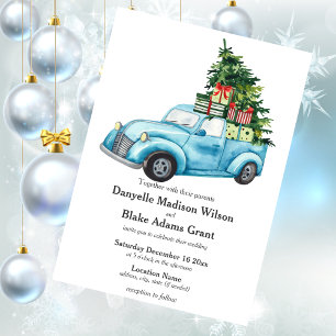 Festivals Blue Truck Lässig Weihnachten Einladung
