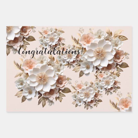 Festivals Blumendesign Geschenkpapier Set (Vorderseite 2)