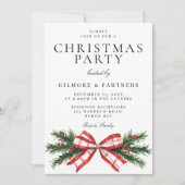 Festivals Bow Corporate Weihnachtsfest Party Einladung (Vorderseite)