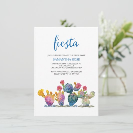 Festivals Brautparty Fiesta Einladung (Stehend Vorderseite)
