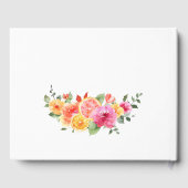 Festivals Bright Blume Slice Citrus Brautparty Gästebuch (Rückseite)