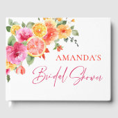 Festivals Bright Blume Slice Citrus Brautparty Gästebuch (Vorderseite)