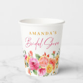 Festivals Bright Blume Slice Citrus Brautparty Pappbecher (Rückseite)