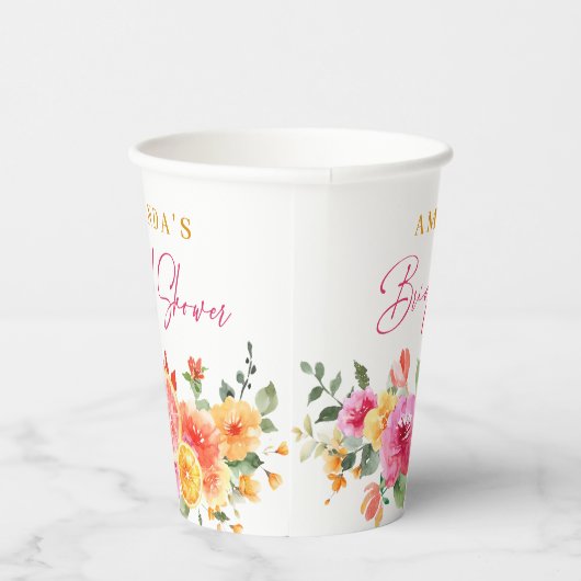 Festivals Bright Blume Slice Citrus Brautparty Pappbecher (Rechts)