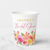 Festivals Bright Blume Slice Citrus Brautparty Pappbecher (Vorderseite)