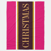 Festivals Bright Pink Burgund CHRISTMAS Streifen Fleecedecke (Vorderseite)