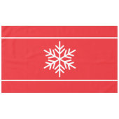 Festivals Bright Red Nordic White Snowflake Streif Tischdecke (Vorderseite (Horizontal))