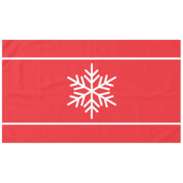 Festivals Bright Red Nordic White Snowflake Streif Tischdecke