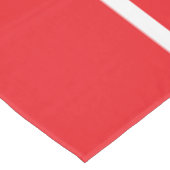 Festivals Bright Red Nordic White Snowflake Streif Tischdecke (Schrägansicht)