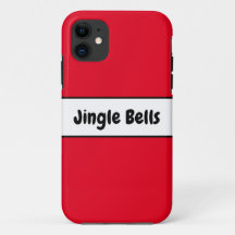 Festivals Bright Red White Stripes Jingle Bells Te
