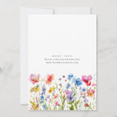 Festivals Bright Watercolor Blume Brautparty Einladung (Rückseite)