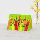 Festivals Candles Fiesta Happy Birthday Card Karte (Gelbe Blume)