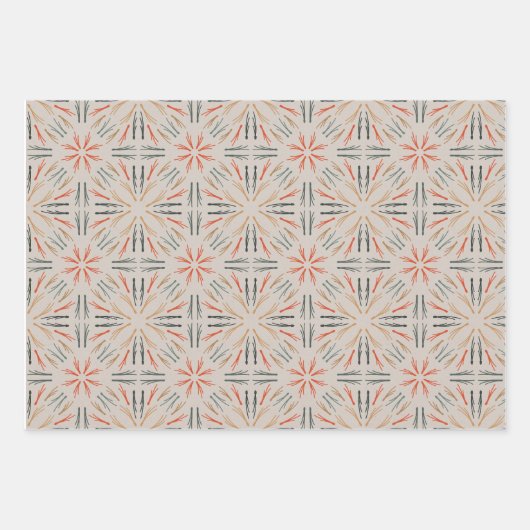 Festivals Cheetah Pink Holiday Gem Tone Geschenkpapier Set (Vorderseite 3)