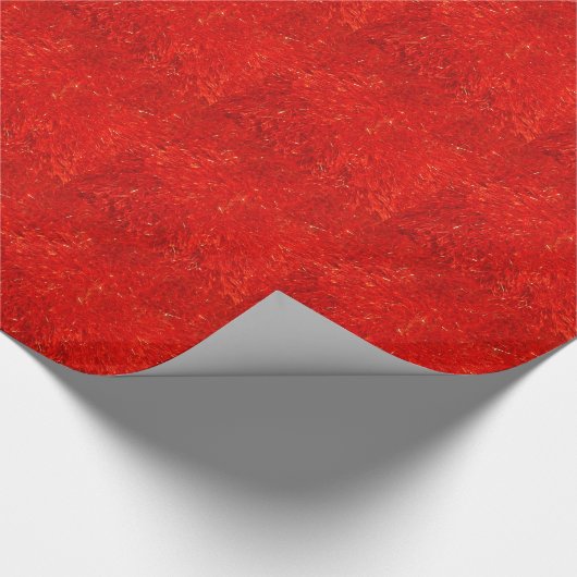 Festivals Chic Bright Red Color Pattern Geschenkpapier (Ecke)