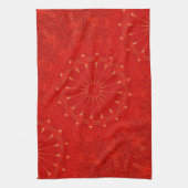 Festivals Chic Bright Red Kaleidoskop Design Handtuch (Vertikal)