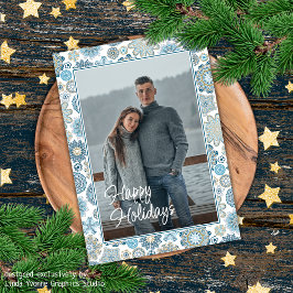 Festivals Chic Floral Mandala Schneeflocken Muster Feiertagskarte