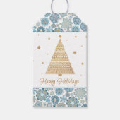 Festivals Chic Floral Mandala Schneeflocken Muster Geschenkanhänger (Vorderseite)