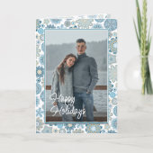 Festivals Chic Floral Mandala Schneeflocken Muster Karte (Vorderseite)