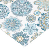 Festivals Chic Floral Mandala Schneeflocken Muster Kurzer Tischläufer (Ecke)