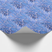 Festivals Chic Glitzer Blue Stones Geschenkpapier (Ecke)