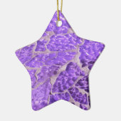 Festivals Chic Shiny Lila Glitzer Stones Keramik Ornament (Links)