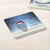 Festivals Chritsmas Party Funny Niedlicher Weihnac Rechteckiger Pappuntersetzer (angewinkelt)