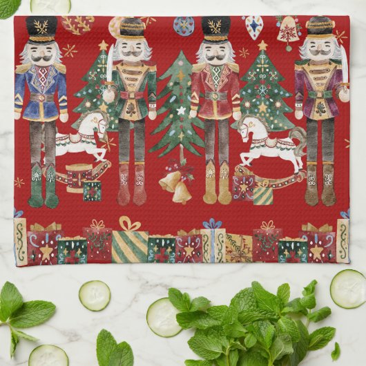 Festivals Classic Nutcracker Soldiers Weihnachten Geschirrtuch (Gefaltet)