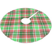 Festivals Classic Red Green White Christmas Karier Polyester Weihnachtsbaumdecke (Schrägansicht)
