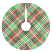 Festivals Classic Red Green White Christmas Karier Polyester Weihnachtsbaumdecke (Vorderseite)